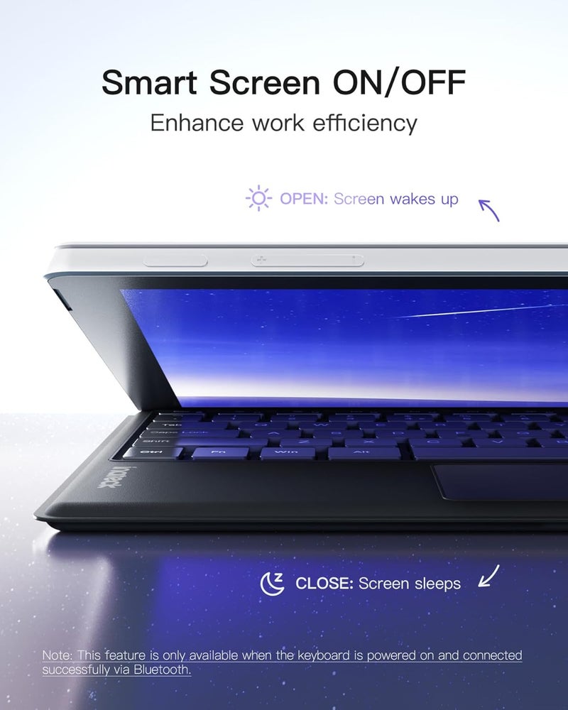 Inateck for Surface Pro 7 Keyboard with Precision Touchpad, Bluetooth 5.3, 7-Color Backlight, Compatible with Surface Pro 7/7+/6/5/4, KB02027 Black - Image 4